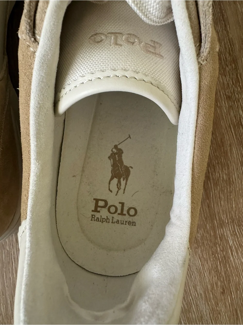 Polo by Ralph Lauren Beige and Cream Low-Top men’s Sneakers size 12